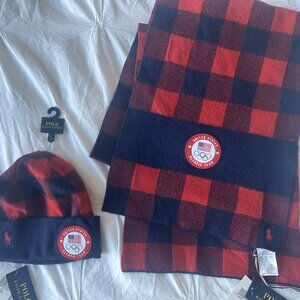 Ralph Lauren Official Beijing Olympics Hat and Scarf